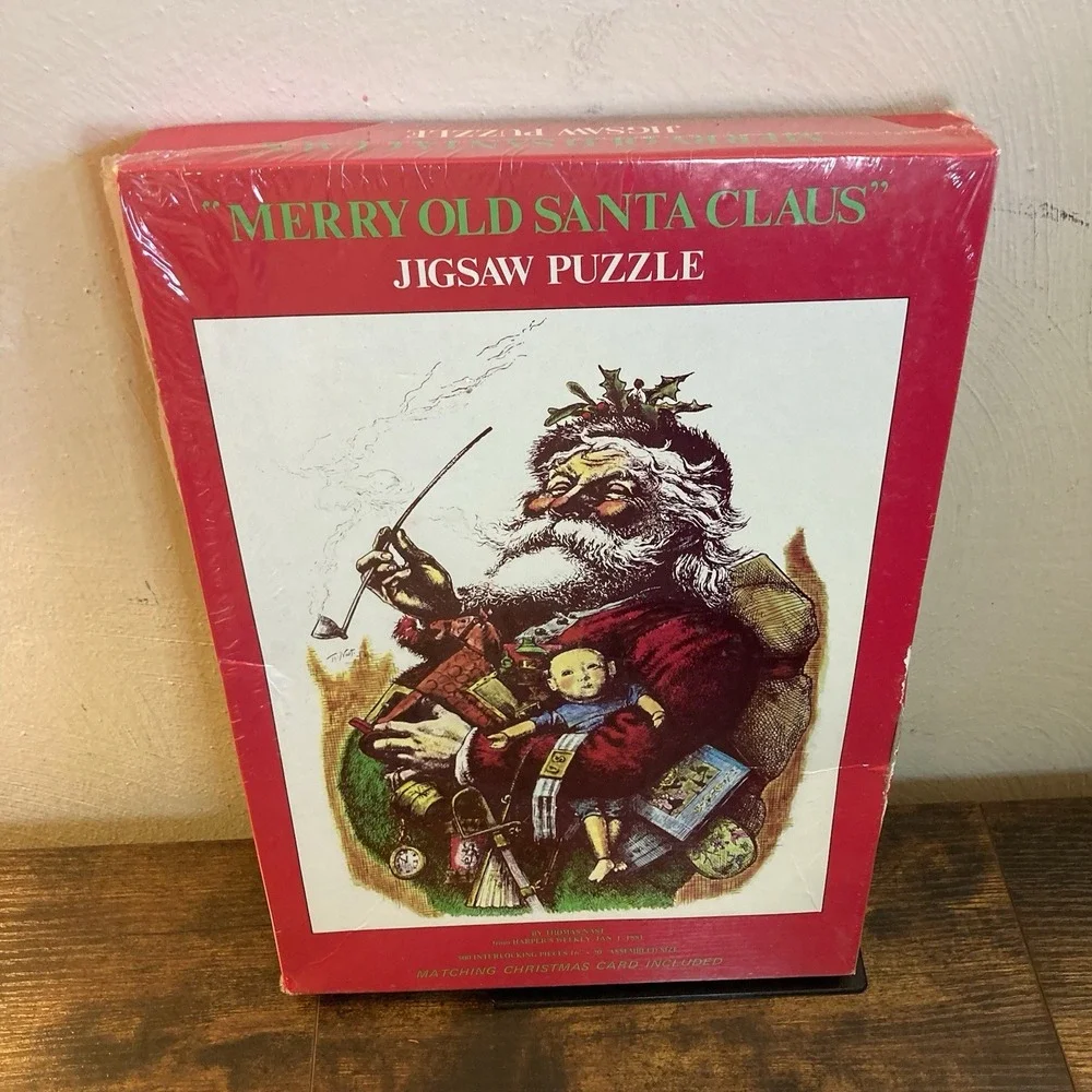 Merry Old Santa Claus Jigsaw Puzzle Vtg 1973 Thomas Nast Harpers Weekly 500pc